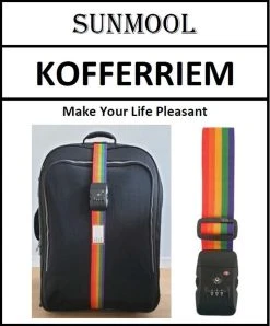 Kofferriem Met TSA Cijfer Slot - Bagage Riem - Luggage Strap - 200 Cm - Regenboog - Regenboog - 1 Stuk -Bagage En Reistassen 996x1200 4